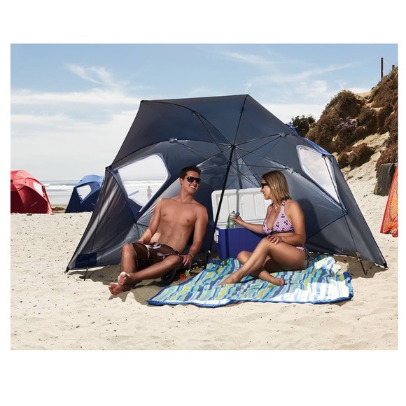 Sport-Brella Super-Brella SPF 50+ Sun and Rain Canopy Umbrella (8-Foot, Blue) - Picture 3 of 6